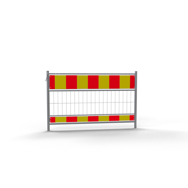 Panel fence | according to TL | film RA1/A | length: 1.60 m | red / yellow